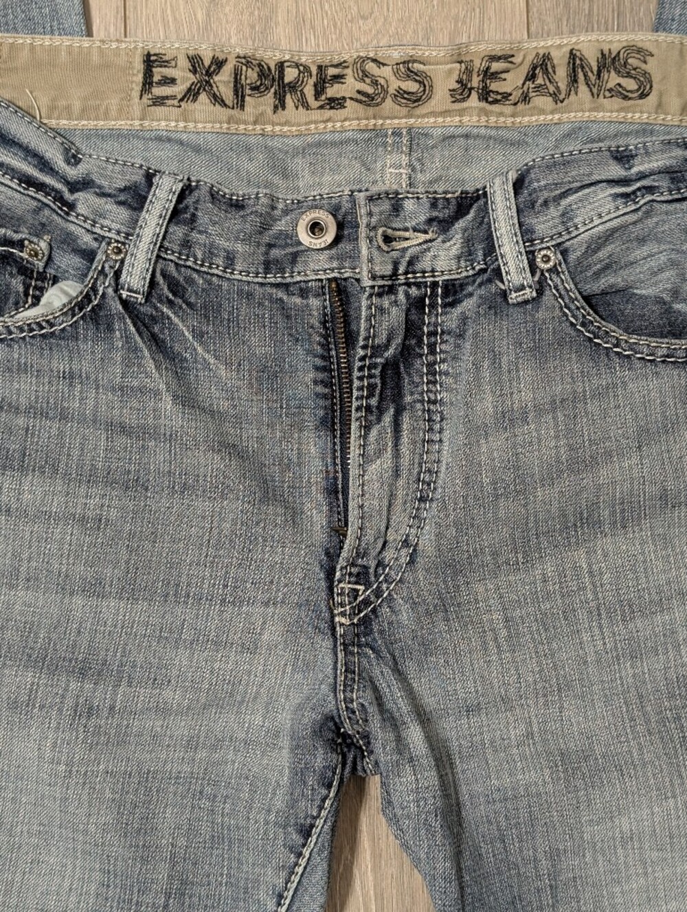 Bundle Of 2 Men's Express Jeans•Loose Stretch & Slim•Low Rise/Boot Cut•34x30👖👖 - Picture 7 of 15